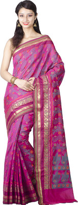 

Chandrakala Printed Banarasi Art Silk Saree(Pink)