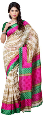 

JTInternational Printed Chanderi Handloom Art Silk Saree(Multicolor)