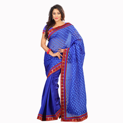 

Weavedeal Embellished Banarasi Art Silk Saree(Blue)