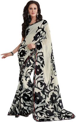 

Indian Wear Online Printed Fashion Pure Chiffon Saree(Multicolor), Multicolor521