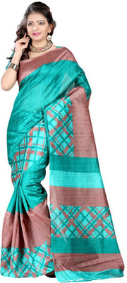 

Indian Wear Online Printed Fashion Art Silk Saree(Green)