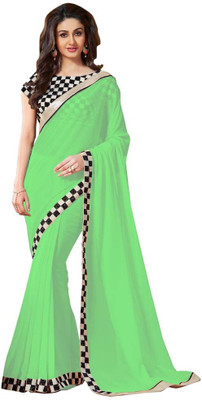 

Stylezone Embroidered Fashion Chiffon Saree(Green)