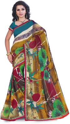 

Ridham Sarees Printed Fashion Handloom Chiffon Saree(Multicolor)