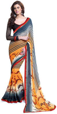 

Ridham Sarees Printed Fashion Handloom Georgette Saree(Multicolor)
