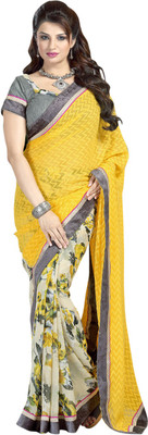 

Saara Printed Fashion Jacquard Saree(Yellow)