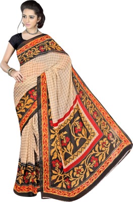 

Khoobee Self Design, Printed Fashion Georgette Saree(Beige, Multicolor), Beige;multi