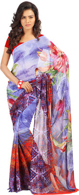

Party Wear Dresses Printed Fashion Art Silk Saree(Multicolor), Multicolor374