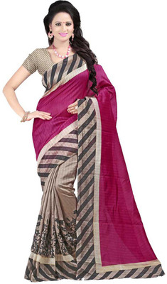

Indian Wear Online Printed Fashion Cotton Saree(Maroon)