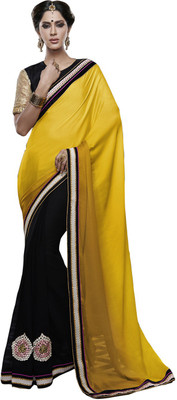 

Desi Butik Self Design Fashion Georgette Saree(Yellow)