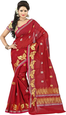 

Mimosa Woven Banarasi Handloom Cotton Saree(Red), Maroon
