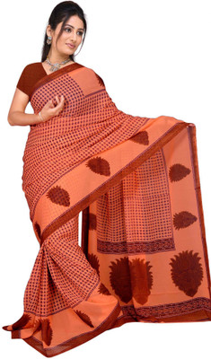 

Khushali Printed Fashion Georgette Saree(Orange)