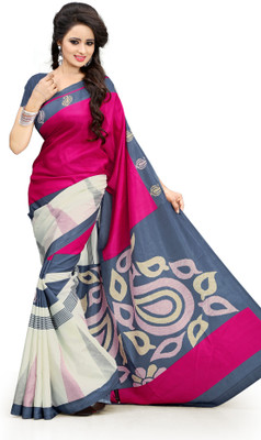

Rightshape Printed Mysore Art Silk Saree(Pink)