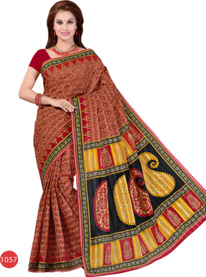 

Hi-Choice Self Design Fashion Cotton Saree(Red)