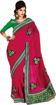 

Chirag Sarees Self Design Fashion Chiffon Saree(Pink)
