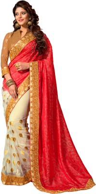 

M.S.Retail Self Design Fashion Handloom Raw Silk Saree(Multicolor), Peach;white
