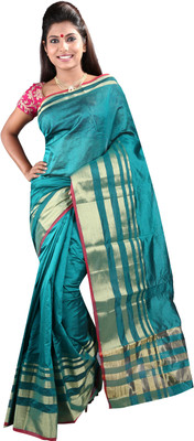 

Anushree Saree Self Design Fashion Chanderi Saree(Multicolor), Green
