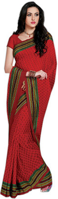 

Indian Wear Online Printed Fashion Pure Chiffon Saree(Multicolor), Multicolor275