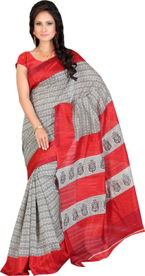 

Ishin Printed Fashion Art Silk Saree(Black)