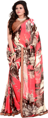 

Khushali Self Design, Printed Fashion Georgette Saree(Pink, Multicolor), Multicolor;pink