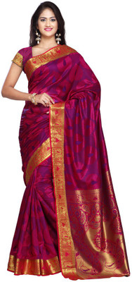 

Manthan Printed Daily Wear Art Silk Saree(Pink, Yellow), Pink & gold