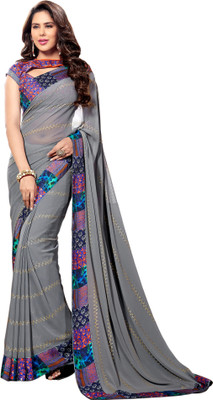 

Khushali Self Design Fashion Georgette Saree(Grey)