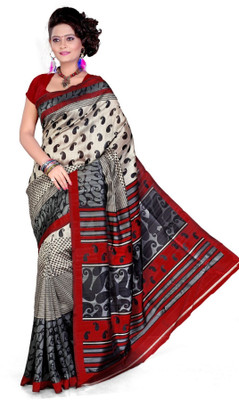 

Cenizas Printed Fashion Art Silk Saree(Multicolor), Red