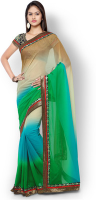 

Parisha Embroidered Fashion Georgette Saree(Beige)