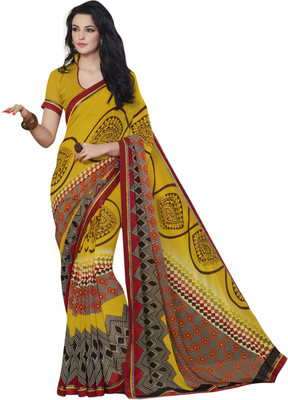 

Vishal Solid Fashion Georgette Saree(Yellow)