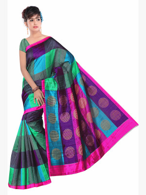 

Manthan Printed Daily Wear Silk Saree(Multicolor), Multi