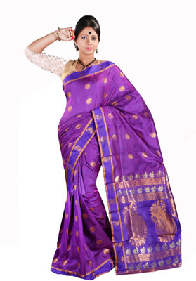 

Anushree Saree Self Design Fashion Chanderi Saree(Multicolor)
