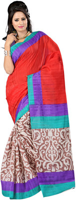 

Softdeal Printed Bhagalpuri Printed Silk Saree(Multicolor)