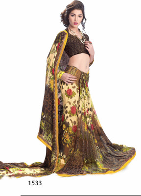 

Ridham Sarees Printed Fashion Handloom Georgette Saree(Multicolor)