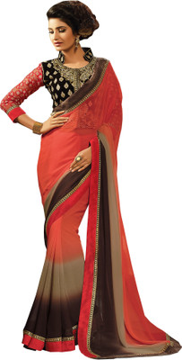 

Parisha Embroidered Fashion Georgette Saree(Red)