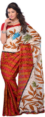 

JTInternational Printed Fashion Art Silk Saree(Multicolor)