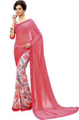 

Khushali Self Design, Printed Fashion Georgette Saree(Pink, White, Multicolor), Multicolor;pink;white