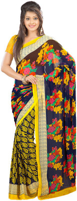 

Party Wear Dresses Printed Fashion Art Silk Saree(Multicolor), Multicolor166