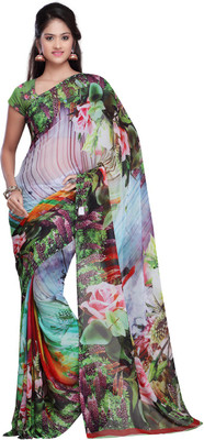 

Desi Butik Printed Fashion Art Silk Saree(Multicolor)