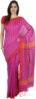 

Slice Of Bengal Woven Jamdani Silk Cotton Blend Saree(Purple)