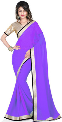 

Desi Butik Printed Fashion Chiffon Saree(Purple)