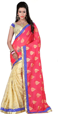 

Weavedeal Embellished Banarasi Art Silk Saree(Pink)