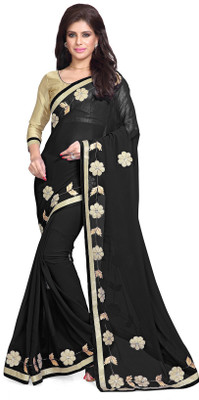 

Sourbh Sarees Embroidered Daily Wear Georgette Saree(Black)