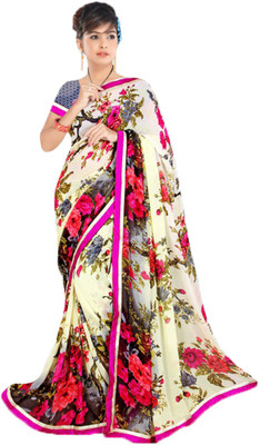 

Indian Wear Online Printed Fashion Georgette Saree(Multicolor)