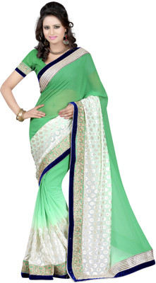 

Ansu Fashion Solid Fashion Chiffon Saree(Light Green)
