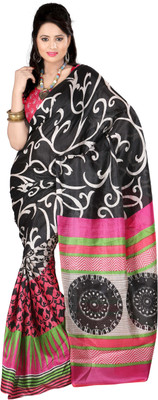 

Indrani Printed Bhagalpuri Poly Silk Saree(Red)