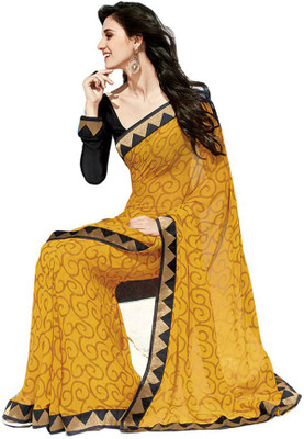 

Indian Wear Online Printed Fashion Pure Chiffon Saree(Multicolor)