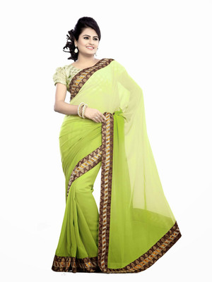 

Party Wear Dresses Printed Fashion Georgette Saree(Multicolor), Multicolor593