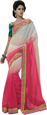 

Desi Butik Self Design Fashion Chiffon Saree(Beige)