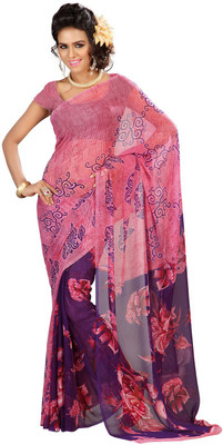 

Indian Wear Online Printed Fashion Georgette Saree(Multicolor), Multicolor3