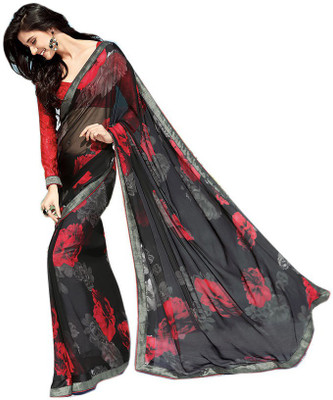 

Indian Wear Online Printed Fashion Pure Chiffon Saree(Multicolor)