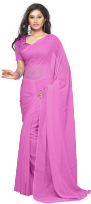 

Surupta Solid Fashion Georgette Saree(Pink), Light pink